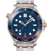 300 m luksusowe zegarki modowe James Bond 007 Stal nierdzewna męska projektant Diamond Master Master Watch zegarek zegarek zegarek