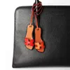 Modedesigner pu faux läder sko boot hästsko nyckelchain hänge för kvinnor dam väska charm tillbehör prydnadsgåvor h1126