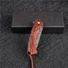 Couteau pliant Flipper VG10 lame en acier damas palissandre + acier inoxydable poignée en feuille extérieur EDC couteaux de poche