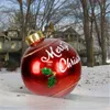 Party Decoration 60cm Christmas Balls Tree Decorations Gift Xmas New Year Hristmas för hemma utomhus PVC Uppblåsbara leksaker DHLA574712613