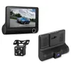 DVRS 4,0 tums bil DVR 1080p Full HD -bil Dash Cam 3 -lins Parkeringsmonitor Bakvy Video Auto DVRS Night Vision Camera A4