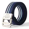 Belts Double Ring Metal Buckle Multicolor Young Student Men's Canvas Belt