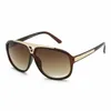 1PCS Fashion okrągłe okulary przeciwsłoneczne okulary przeciwsłoneczne okulary projektanckie marka czarna metalowa rama ciemna szklane soczewki 50 mm do męskich kobiet lepsze brązowe skrzynki