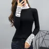 Suéter básico ajustado para mujer, suéteres y jerseys finos de manga larga para mujer, tops ajustados con cuello alto para mujer, moda de punto, ropa de otoño e invierno, ropa 221