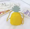 Kid Fruit Coin Purse Handbag 10 colors Children Baby Wallet strawberry pineapple Inclined shoulder bag free TNT FEDEX UPS DHL