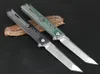 Coltello pieghevole Flipper di alta qualità 8Cr14Mov Lama satinata Tanto Point G10 + Manico in acciaio inossidabile Cuscinetto a sfere Coltelli tascabili EDC ad apertura rapida