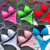 2021 Halter Sutyen Kupası Bikini Seksi Mayo Kadın Beyaz Mayo Kadınlar Push Up Bikini Set Brezilyalı Mayo Bandeau Swim Suitx0523