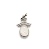 JLN Mignon Angle Ailes Pendentif Pierre Précieuse Lapis Rose Quartz Améthyste Pendentifs Oeil De Tigre Avec Chaîne En Acier Inoxydable Collier Pour Filles Femmes Enfants