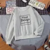 DIY impressão design mulheres hoodie personalizado hoodies para homens hip hop streetwear unisex moletom com capuz de cor sólida gota 211019