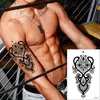 Sexy Tattoo Waterproof Temporary Tattoos Beast Sticker Black Dark Style Pattern Bady Art Skin Decor For Mele And Female