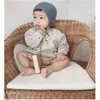 Sonbahar Çocuk Kız Erkek Pijama 2-ADET Setleri Uzun Kollu Karikatür Zeytin Taş Pamuk Üst + Pantolon Toddler Giysileri E1602 211130