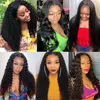 13X4 Lace Front Wigs Transparent Human Hair Wig Pre-Plucked Straight Body Wave Water Kinky Curly Brazilian Peruvian Malaysian Indi304p