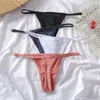 Kvinnors trosor finetoo 3st. Set sexig låghöjning av thongs kvinnor bikini t-back underbyxor m-xl kvinnlig g-sträng trosor damer thong 2709