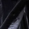 Lautaro hiver long noir épais chaud faux manteau de fourrure de vison femmes avec capuche à manches longues mode coréenne veste moelleuse taille unique 211124