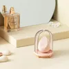 Boîtes de rangement Bacs Beauty Sponge Stand Case Maquillage Mélangeur Porte-bouffée Vide Cosmétique Oeuf en forme d'œuf en forme de bouffons transparents Organisateur