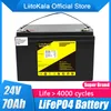 Liitokala LifePo4 24V 80AH 70AH Batteripaket med 100A BMS för motorcykel Solsystem Ebike Power Wheelchair Electric Scooters