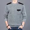 Moda Marka sweter do męskich swetrów Slim Fit Buckers Knitwear O-Neck Jesień Koreański Styl Casual Clothing Male 211008