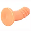 sex toy masseur Massage matériel de santé PVC Plug Anal légèrement incurvé fileté pointu gode 6.0 cm tête insérer jouets sexuels pour femme Masturbation