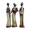 3шт набор африканских женщин фигурки смолы ремесло племенная леди статуя экзотическая кукла подсвечник подарок украшения дома скульптуры H110266355260018