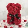 Nice dia dos namorados presente 25 cm vermelho rosa urso rosas flor decoração artificial mulheres mulheres namorados presentes decoração de casa