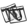 6st Toalettsaker Kit Kvinnor PVC Transparent Stor Kapacitet Square Handväska