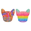 Tie Dye Rainbow Cartoon Poo-its Board Game toy Finger Toys Bull Terrier Mobile Phone Gamepad Shape Push Bubble per Puzzle Early Educational Toy G83ZB6L5925096