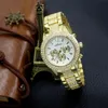 Relogio Feminino Gold Watches Women Famous Quartz montre des dames en acier inoxydable femme de bracelet Clock4230008