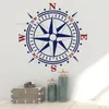 Adesivos de parede Compasso Rose Design Decalque Nautical Sailing Decor para sala de crianças Nursury Home Art auto adesivo Pôsteres CN422