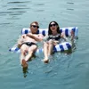 Water Parks Floating Water Hammock Float Lounger Toys Inflatable Bed Recliner Chair Sea Swimming Mattress Pool Foldable Party Toy Lounge Beds 0248