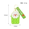 Christmas Keychain Wallet Fidget Toys Sensory Decompression Simple Dimple for Kids