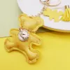 Cute Teddy Bear Key Chains Animal Design Tassel Keychains Ring Charms Leather Car Keys Holder Bag Pendant Wristlet Keyring Accessories Jewelry Gifts for Women Men