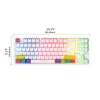 87 chaves Bluetooth com fio / teclado mecânico sem fio para AJAZZ K870T com RGB