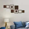 Wall Stickers Acrylic Mirror Geometric Square Creative Living Room Bedroom Vanity Decoration