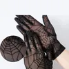 Five Fingers Gloves Elegant Women Lace Elasticity Mesh Summer Driving Cycling Halloween Decoration Performance Cobweb