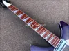 Ken 330 360 6 Saiten Purple Burst Semi Hollow Body E-Gitarre, lackiertes rotes Griffbrett, Doppelbindung, scharfe Ecke, Vintage-Mechaniken, R-Saitenhalter