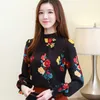 Autumn Fashion OL Women Shirts Elegant Printed Shirts Long Butterfly Sleeve Women Blouses and Tops Plus Size 6694 50 210527