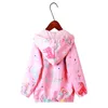 Flickor Jackor Coats Unicorns Print Hoody Rainbow Söt Outwear Höst Vår Barnkläder Baby 210529