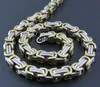 Colores 50 cm-120 cm personaliza la cadena bizantina de acero inoxidable enorme collar pesado para hombre joyería de moda Chains244M