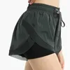 Дышащие короткие спортивные шорты для женщин Летняя антиэкспозиция Йога Шорты растягиваются стройные бегущие фитнес-брюки для женщин