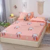 Bettwäsche-Sets Bonenjoy 3-teiliges Bettlaken im Blumenstil, King-Blumenmuster, ausgestattet mit Gummizug für Matratzenbezug für Erwachsene auf Gummiband