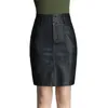 スカートハイウエストPUレザースカート女性春夏のバッグヒップセクシーな女性ファッションポケットミニ女性黒プラスサイズ5xl