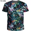 Riza Peker Neverland Mens T-shirt 2022 Yaz Tarzı Moda T Gömlek Çiçekler Baskı 3D Erkekler / Kadınlar Casual Serin Erkekler T-Shirt