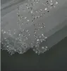 Weiß/Elfenbein Brautschleier Zwei Schicht Weiches Tüll Hochzeitszubehör Hochzeitsschleier mit Kristall Velo de Novia