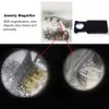 45X Magnifier Mini Microscope Jewelry Antiques Identification Magnifying Glasses Pull-out Switch Loupe Glass LED Light