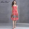 Fashion Designer dress Summer Women Dress Spaghetti Strap Floral-Print Vacation Ball Gown Dresses 210524