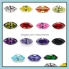 Diamantes soltos jóias por atacado 30 pcs / saco 6 * 12 mm mistura cor facetada marquise forma de corte 5a cúbico zirconia gemstone beads para DIY Drop Deli