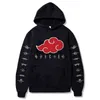 Anime Hoodies Akatsuki Cloud Symbols Printed Hooded Sweatshirts Men Women Harajuku Streetwear Pullovers Unisex Oversized Hoody Y211122