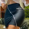 Jupe à taille haute à fermeture à glissière uni femme boutonnée sexy jupes moulantes maigres 210721
