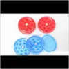 Plastic Tobacco Herb Grinders Colorful 3 Parts Pipe Filter Grinder Tools Dia 60Mm Tool Kouyw Other Accessories8781913