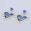 S2060 Fashion Jewelry Evil Eye Stud Earrings Resin Faux pearl Acrylic Blue Eyes Earring